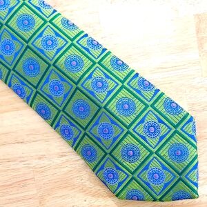 Green and Purple Patterned Men's Tie